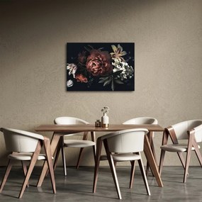 Kép - sötét virágok (70x50 cm)