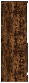 füstös tölgy színű szerelt fa magasszekrény 60x35,5x103,5 cm
