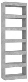 betonszürke könyvszekrény/térelválasztó 60 x 30 x 198 cm