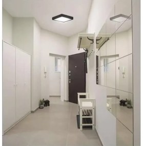 LED Mennyezeti lámpa LED/12,5W/230V 3000/3500/4000K 17x17 cm fekete