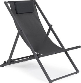 Antracitszürke fém kerti napozóágy Taylor – Bizzotto