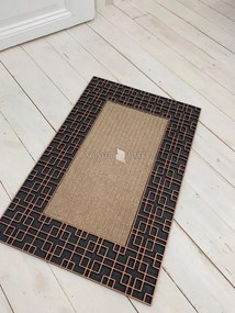 Kültéri Lábtörlő barna négyzetes mintás 45x70cm