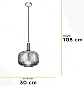 ONLI - Csillár zsinóron DOROTY 1xE27/22W/230V átm. 30 cm