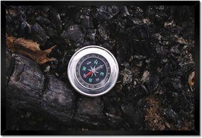 Poszterek keretben 60x40 Iránytű fekete szénen