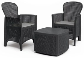 Kerti garnitúra TREE, 3 részes, antracit színben I.P.A.E-Progarden