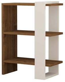 könyvespolc Gaye - Walnut, White