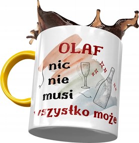 Sárga Bögre Olaf Férj Kolléga Ajándék Nyomtatott Fotóval