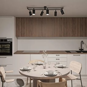 Fekete spotlámpa 6xGU10/30W/230V