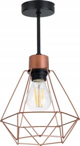 Függő lámpa fix mennyezeti csillár réz huzal