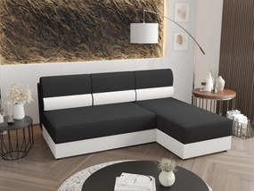 Sarok ülőgarnitúra Radiant L1 (fekete + fehér) (J). 1057435