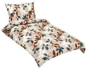 Bellatex Őszi levelek krepp ágyneműhuzat, 140 x 200 cm, 70 x 90 cm, 70 x 90 cm, 140 x 200 cm, 70 x 90 cm