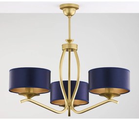 Jupiter 2113 - KASZMIR rúdra szerelhető csillár 3xE27/15W/230V kék/arany