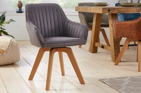 LIVORNO design forgatható szék - vintage szürke