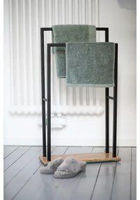 WENKO 24752100 - BAMBUSA törölközőtartó 46x80 cm fekete/barna