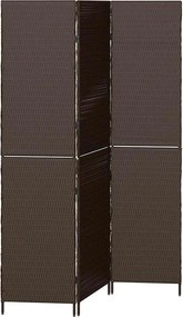 vidaXL Szobaelválasztó Barna 146 x 180 cm polirattan