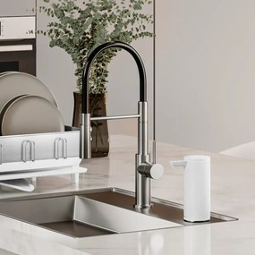 Fehér automata acél szappanadagoló 266 ml – simplehuman