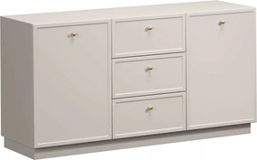 Lorini komód 150 cm fiókokkal - kasmír / arany fogantyúk