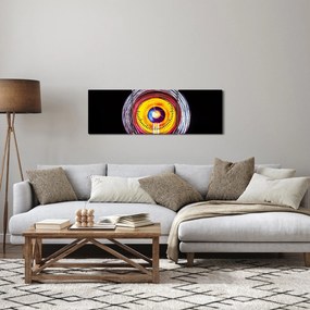 Fények a körben képe (órával) (90x30 cm)