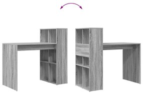 Íróasztal Szürke Sonoma MDF, laminált Közepes Szürke íróasztal