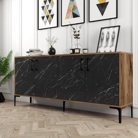 Kiev - Walnut, Black Marble