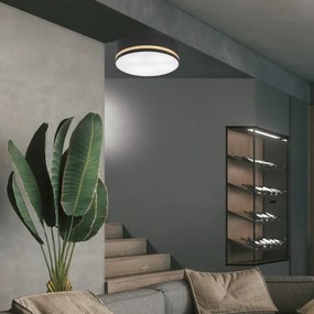 Mennyezeti lámpa SIRJA STRIPE 4xE27/15W/230V átm. 45 cm fekete