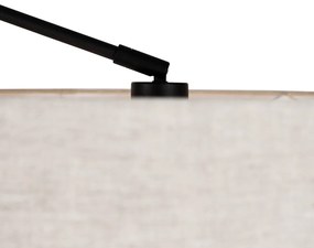 Állólámpa fekete világos szürke árnyékolóval, 50 cm állítható - Editor