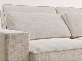 Krémszínű zsenília sarokkanapé (jobb oldali-L alakú) Kirou – Maison de Rêve