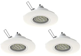 Eglo 78704 - KÉSZLET 3x LED Beépíthető lámpa PENETO 1xGU10/3,3W/230V fehér
