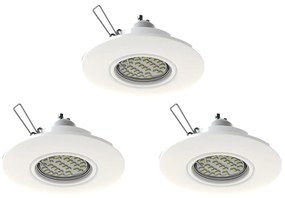 Eglo Eglo 78704 - KÉSZLET 3x LED Beépíthető lámpa PENETO 1xGU10/3,3W/230V fehér EG78704