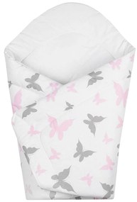 Pólyakendő New Baby fehér pillangó