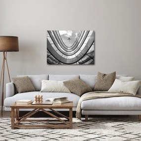 Kép - Repülőgép az épület felett (70x50 cm)