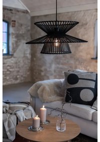 Markslöjd 108784 - Csillár zsinóron DUPLICI 1xE27/40W/230V fekete/bambusz