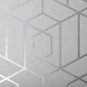 Szürke vinil tapéta, ezüst mintás