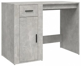 betonszürke szerelt fa íróasztal 100x49x75 cm