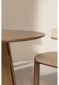 Kerek étkezőasztal tölgyfa dekorral ø 120 cm Zuri – MOME