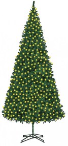 zöld műkarácsonyfa LED fényekkel 500 cm