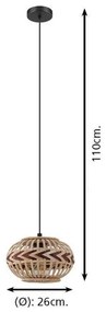 Eglo 43269 - Csillár zsinóron DONDARRION 1xE27/40W/230V