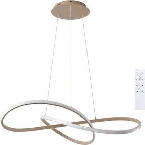 Brilagi - LED, dimmelhető kábelen függesztett csillár INFINITY LED/80W/230V 80x80 cm bézs + távirányító