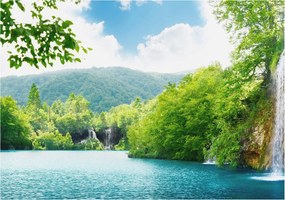 Fali fotótapéta Étkezőbe Természetes vízesés 208x146 Ragasztó