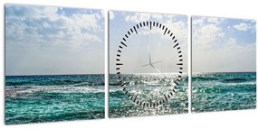 Egy kép a tenger szintjéről (órával) (90x30 cm)