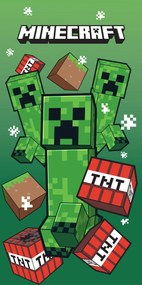 Minecraft TNT Creepers fürdőlepedő, strand törölköző 70x140cm (Fast Dry)