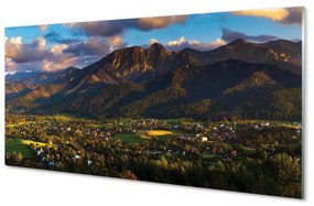 Akrilkép Mountain naplemente 120x60 cm 2 fogas