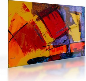 Absztrakciós kép (üvegen) (70x50 cm)