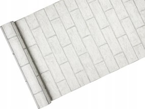 Fehér Tégla domború tapéta