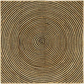 vidaXL Szőnyeg Természetes és fekete 160 x 160 cm Juta