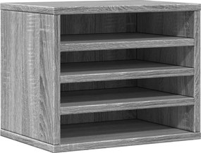 vidaXL szürke sonoma színű szerelt fa asztali szervező 36x26x29,5 cm
