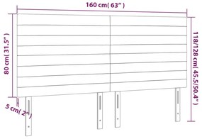 4 db fekete szövet fejtámla 80 x 5 x 78/88 cm