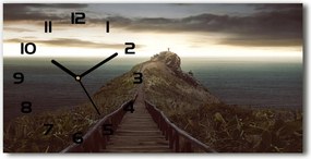 Üveg falióra Ösvény a sziklán 60x30 cm