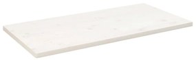 fehér tömör fenyőfa téglalap alakú asztallap 100 x 60 x 2,5 cm