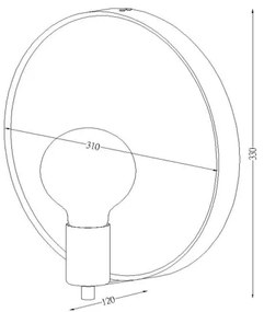 Lucide 36213/31/30 - Fali lámpa tükörrel REFLEX 1xE27/25W/230V fekete